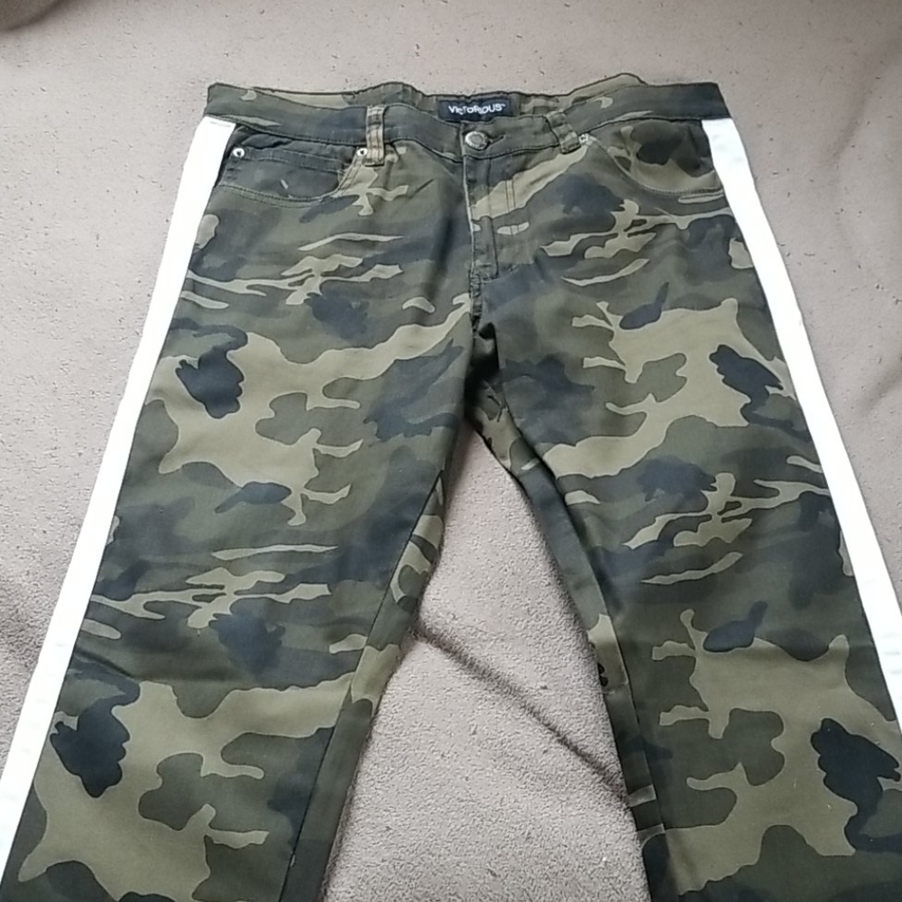 Camo side stripe jeans